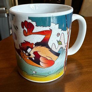 Vintage 1994 Looney Tunes Coffee Mug Aries Horoscope Sun Signs Tasmanian Devil